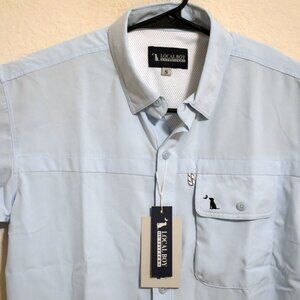Local Boy Outfitters Shirt Men Small New Short Sleeve Button Vented Light Blue